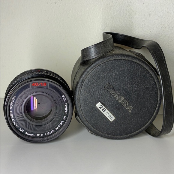 Konica Hexanon AR 40mm f1.8 Pancake Prime Lens AR Mount + HOYA Skylight Filter